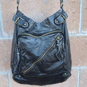 Edgy Black Cross Body Bag